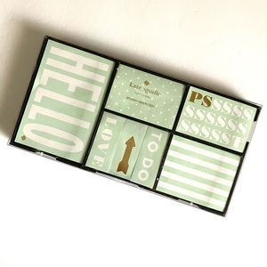 Kate Spade “This Just In” Sticky Note desk tray set